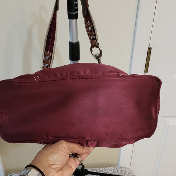 Pre-Owned Coach Hampton Weekend Merlot Shoulder Bag - Picture 10 of 16
